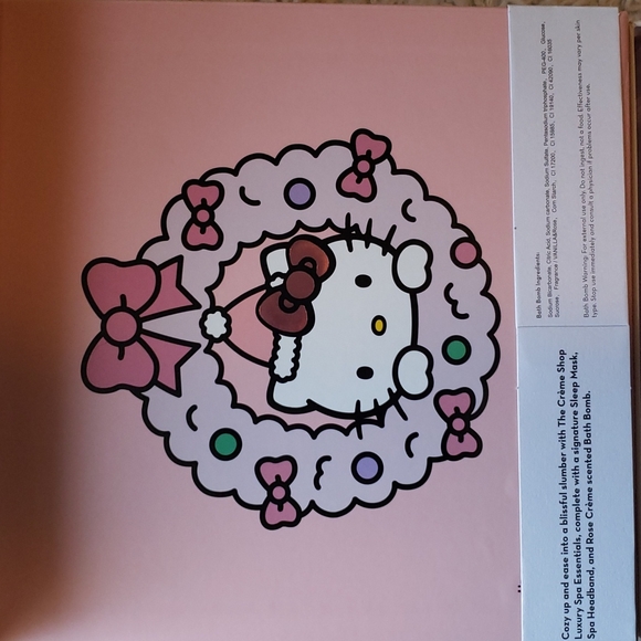 Hello Kitty The Creme Shop Cozy Slumber Spa Essentials Set Rose Creme Scented - Picture 5 of 7